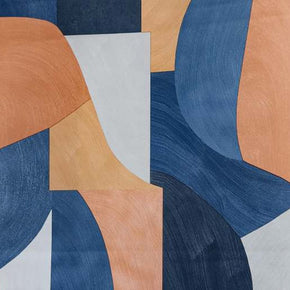 HOME DECOR GEOMETRIC ORANGE BLUE PATAGONIA WALLPAPERS