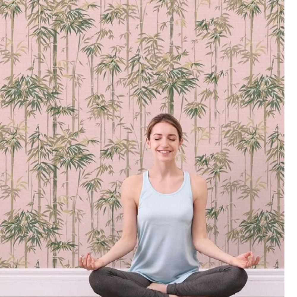 HERA  PRINT LEAF GREEN HOME DECOR WALL COVER WALLPAPER
