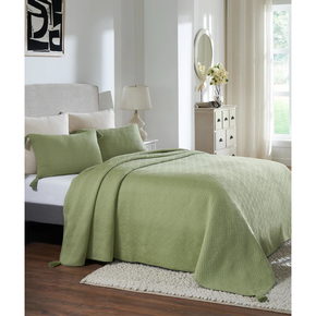 3D Cubic Knitted King Size Bed Cover & 2 Pillow Covers (Set Of 3)