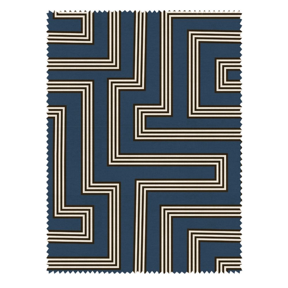 BEYOND BLACK BASE BLUE POLYESTER SOFA FABRIC