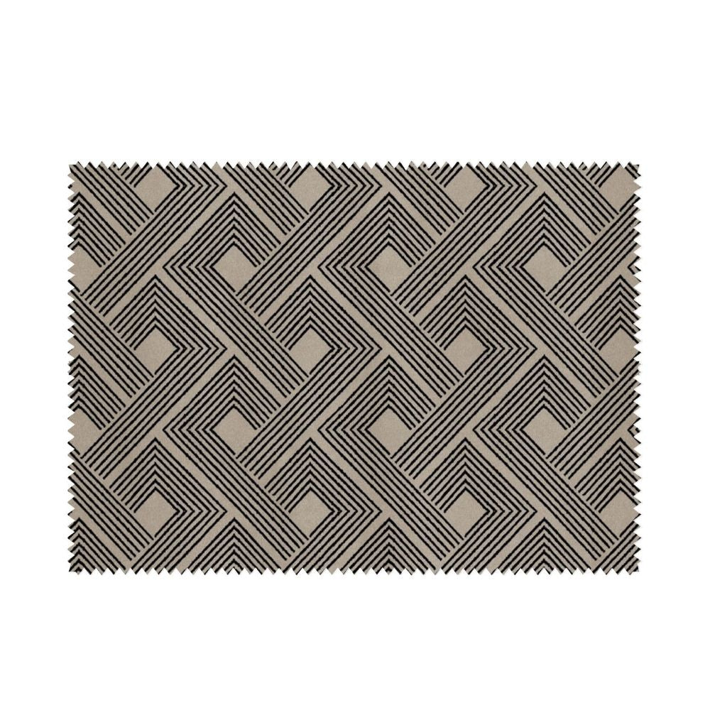 CARBON VELVET UPHOLSTERY  POLYESTER SQUARE  GEOMETRIC FABRICS VT 016
