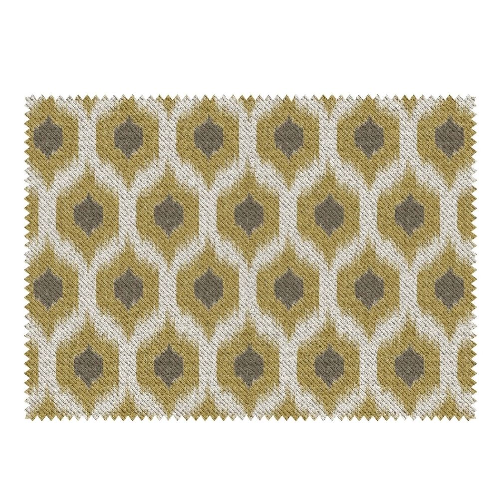 IKAT-II  GEOMETRIC YELLOW UPHOLSTERY AND CUSHION COVER FABRICS