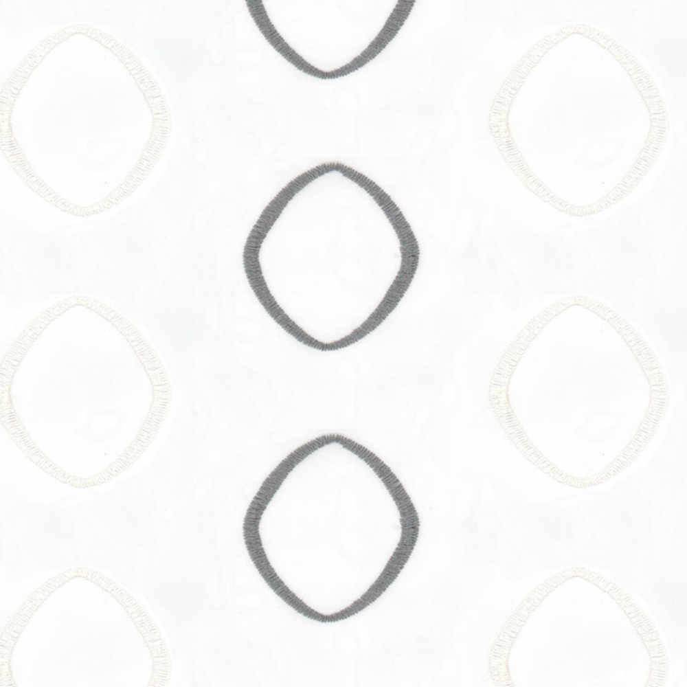 EMBROIDERY MAJESTIC CIRCLE POLYESTER  SHEER CURTAIN  FABRICS  B