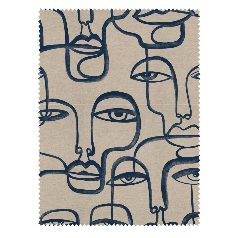 BEYOND BLACK  FACE PRINTED POLYESTER CHAIR FABRIC
