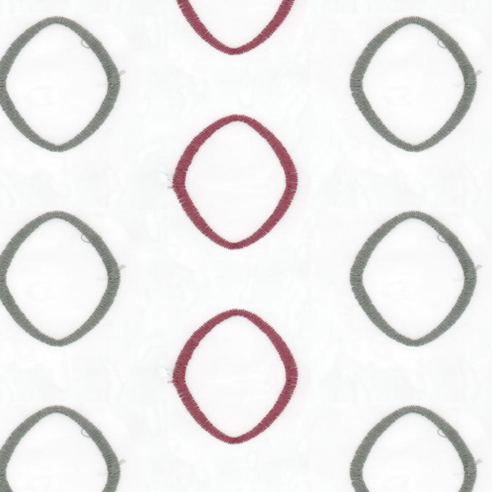 EMBROIDERY MAJESTIC CIRCLE POLYESTER  SHEER CURTAIN  FABRICS  B