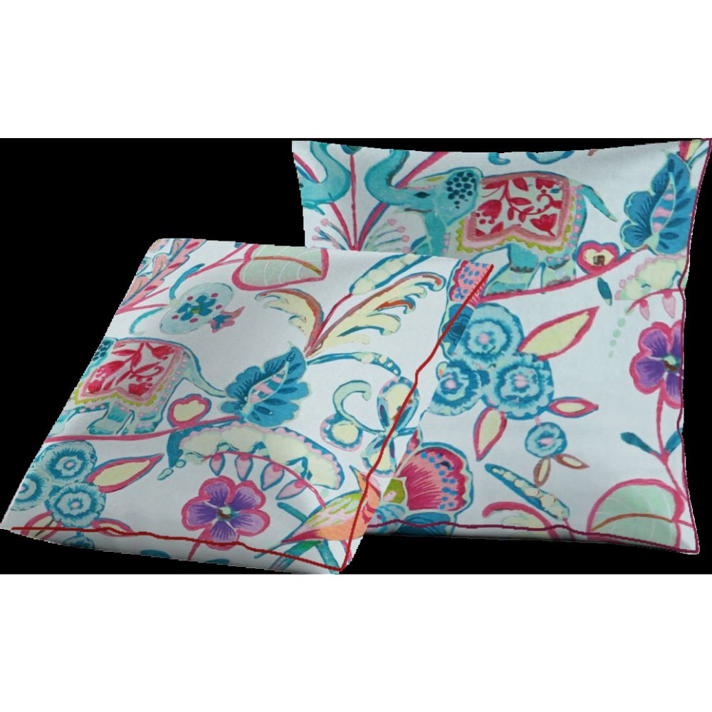 BANGLORE FLAMINGO  MAHARAJA PT COTTON PRINTED CUSHION COVER FABRICS