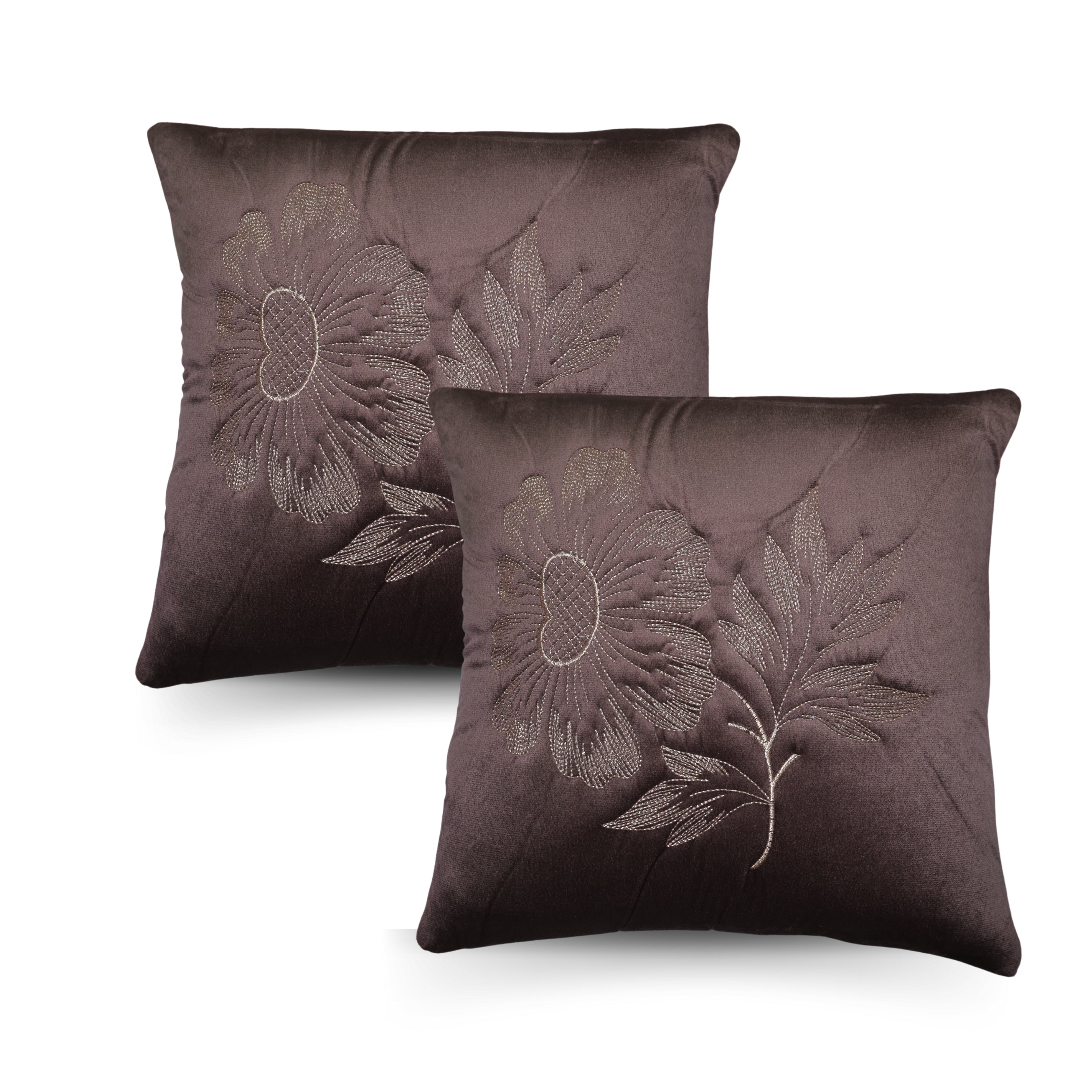 VELVET GOLDEN FLOWER CUSHION COVER
