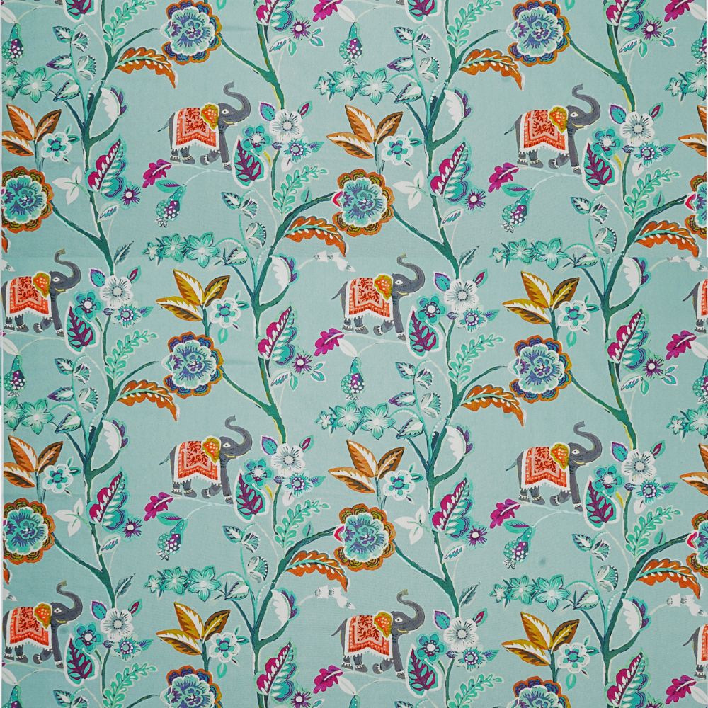 GUJARAT JEWEL COTTON MAHARAJA PT PRINTED GREY ELEPHANT CHAIR FABRICS