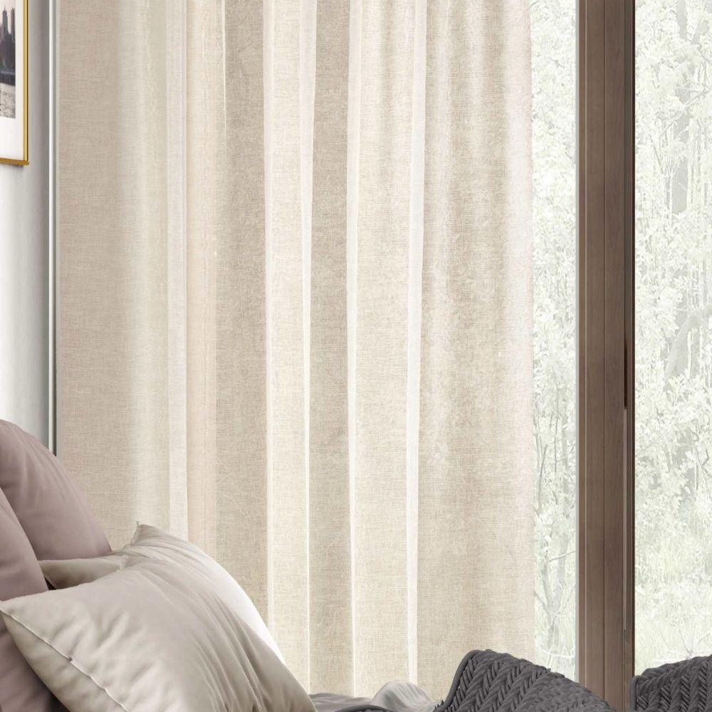 ALMA  POLYESTER SHEER TEXTURE  CURTAIN  FABRICS 01