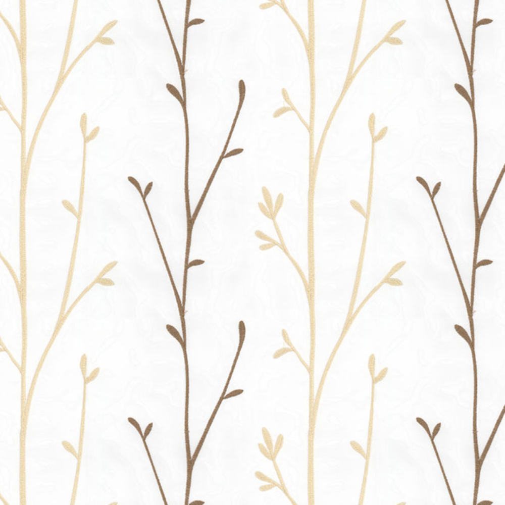 EMBROIDERY MAJESTIC TREE POLYESTER  SHEER CURTAIN  FABRICS A