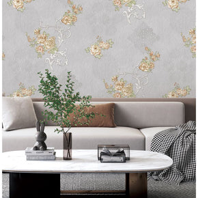 NOBLE GOLDEN PRINT FLOWER HOME DECOR WALL COVER WALLPAPER