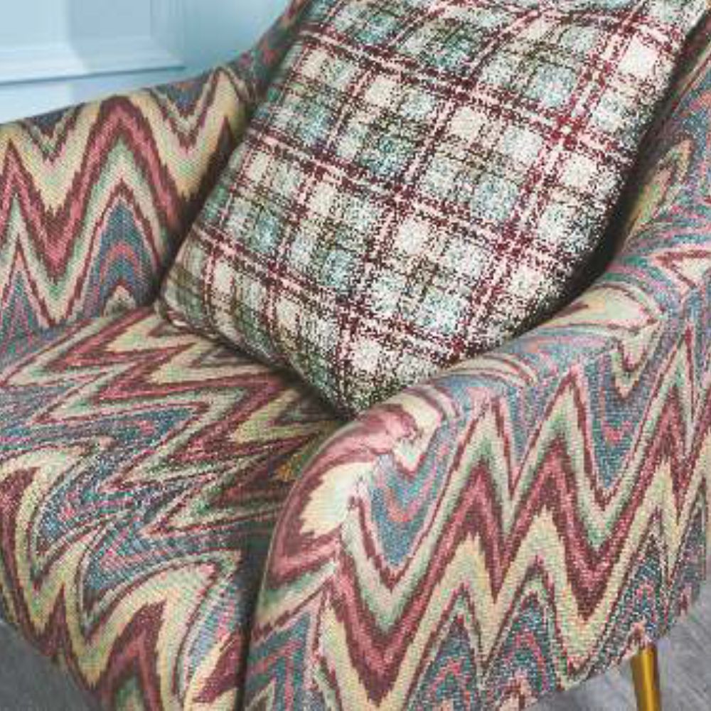 CINTHIA  ZIGZAG LIGHT GREEN FABRIC
