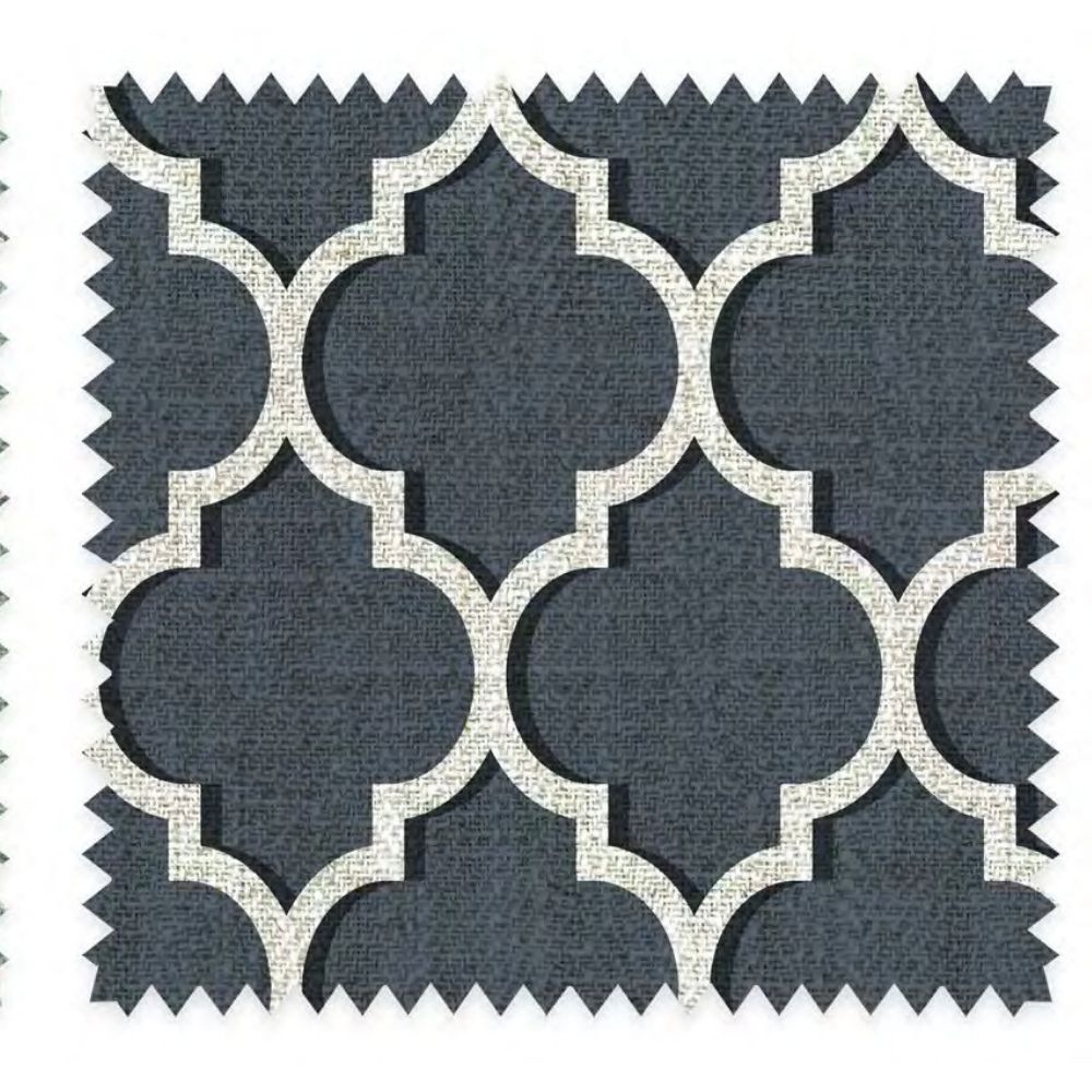 THE WHITE UPHOLSTERY GEOMETRIC  POLYESTER LINEN CO FABRICS