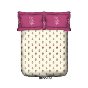 DAZZLE SUPER SOFT COTTON PRINTED BEIGE DOUBLE BEDSHEET