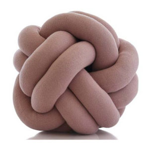 Nodo-Cotton Knitted Shaped Cushion Cameo Pink