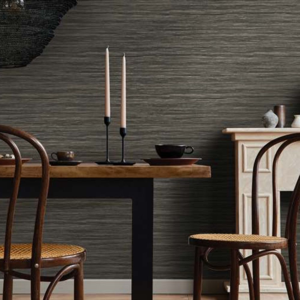 HOME DECOR TEXTURE GREY STRIPE PATAGONIA WALLPAPERS
