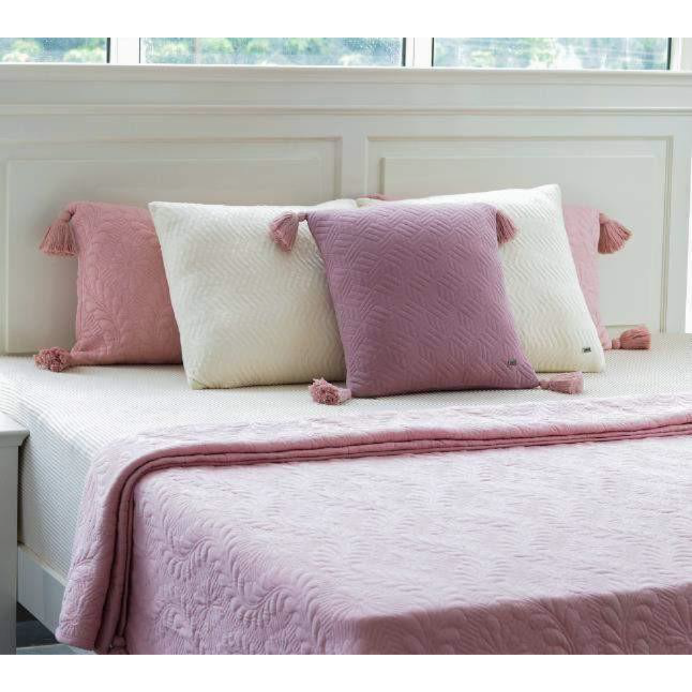 Floral King Size Bed Cover & 2 Pillow Covers (Set Of 3)