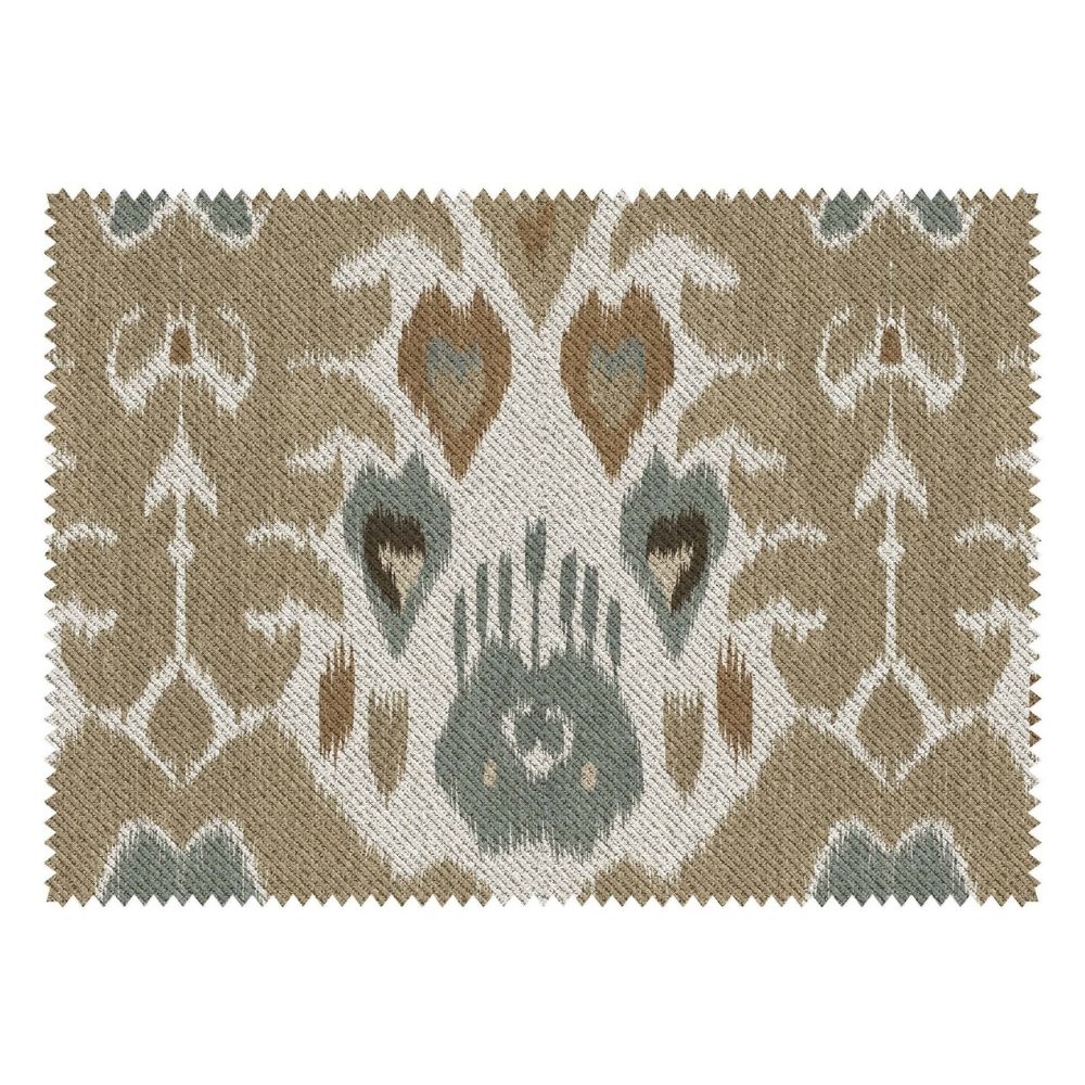 IKAT-II  GEOMETRIC BEIGE UPHOLSTERY AND CUSHION FABRICS FABRICS