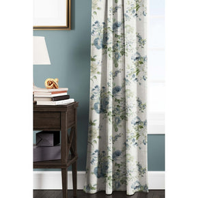 ENGLISH COTTAGE PRINT BLUE FLOWERING  CURTAINS FABRICS