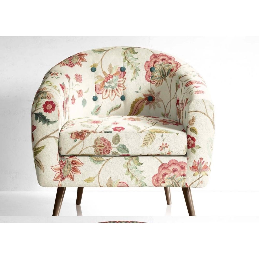DURBAR VELVETS UPHOLSTERY BEIGE PRINT  FLOWER FABRICS 931