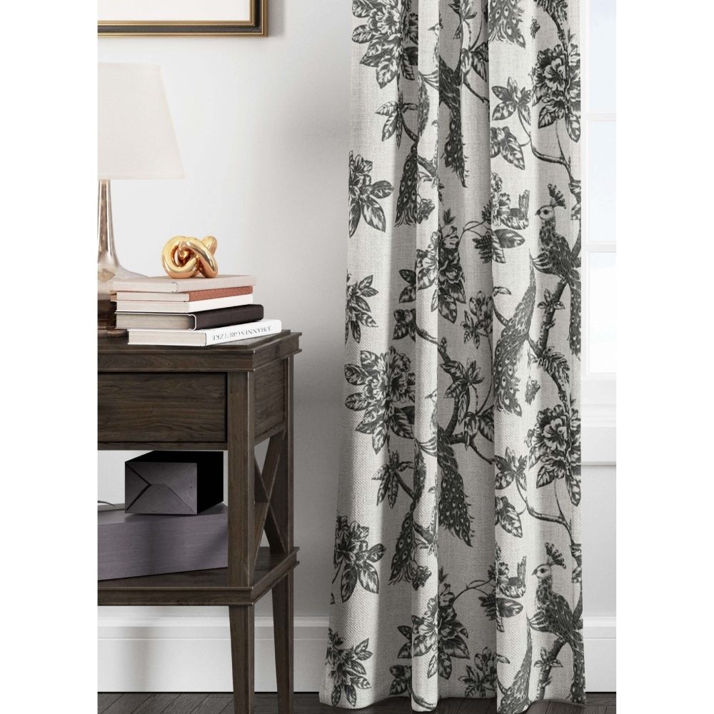 THE BLACK CONCEPT II PRINT PEACOCK  CURTAIN FABRICS