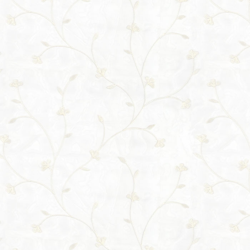 EMBROIDERY MAJESTIC LEAF ALLOWER POLYESTER SHEER CURTAIN FABRICS  B