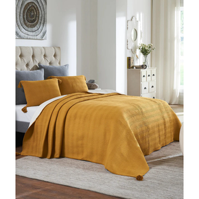 Zig Zag King Size Bed Cover & 2 Pillow Covers (set of 3)