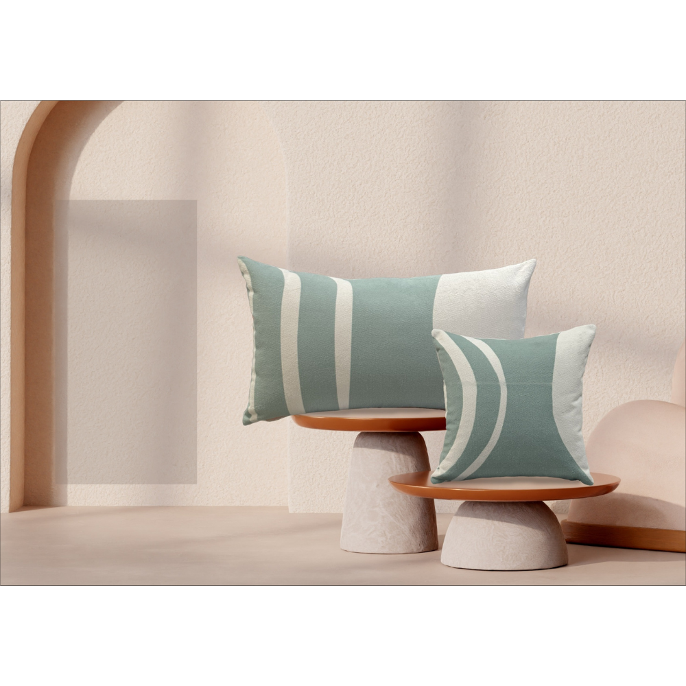 Printed Cushion Cover Conceal Zip GEOMETRIC MOON CUT F