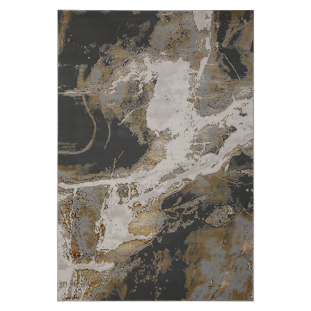 BURLINGTON  DECO 3727C00-HG-POL. DARK GREY-BEIGE RUGS