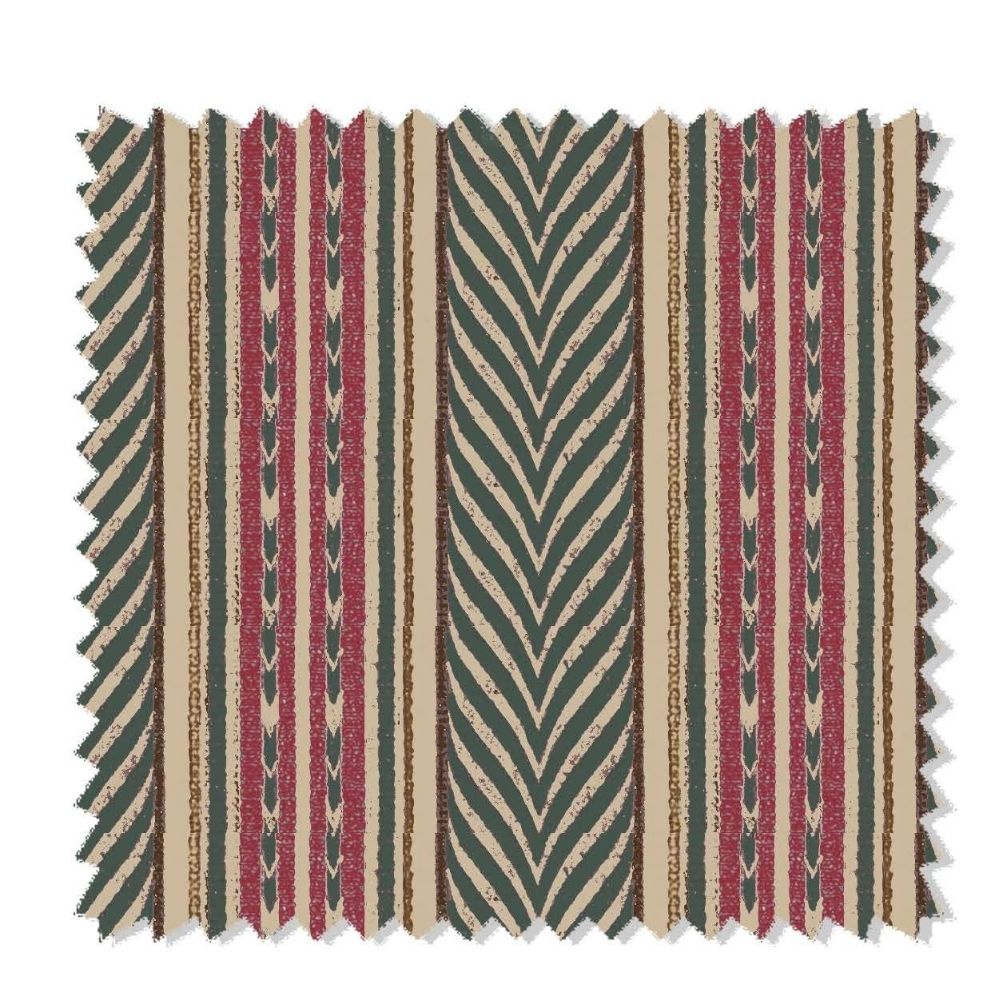 DURBAR VELVET POLYESTER  UPHOLSTERY ZIGZAG STRIPE FABRICS