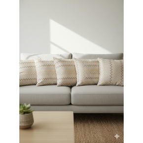 Vibrant Chevron Pattern Cushion Cover Set - 5-Pack, 16x16 inch