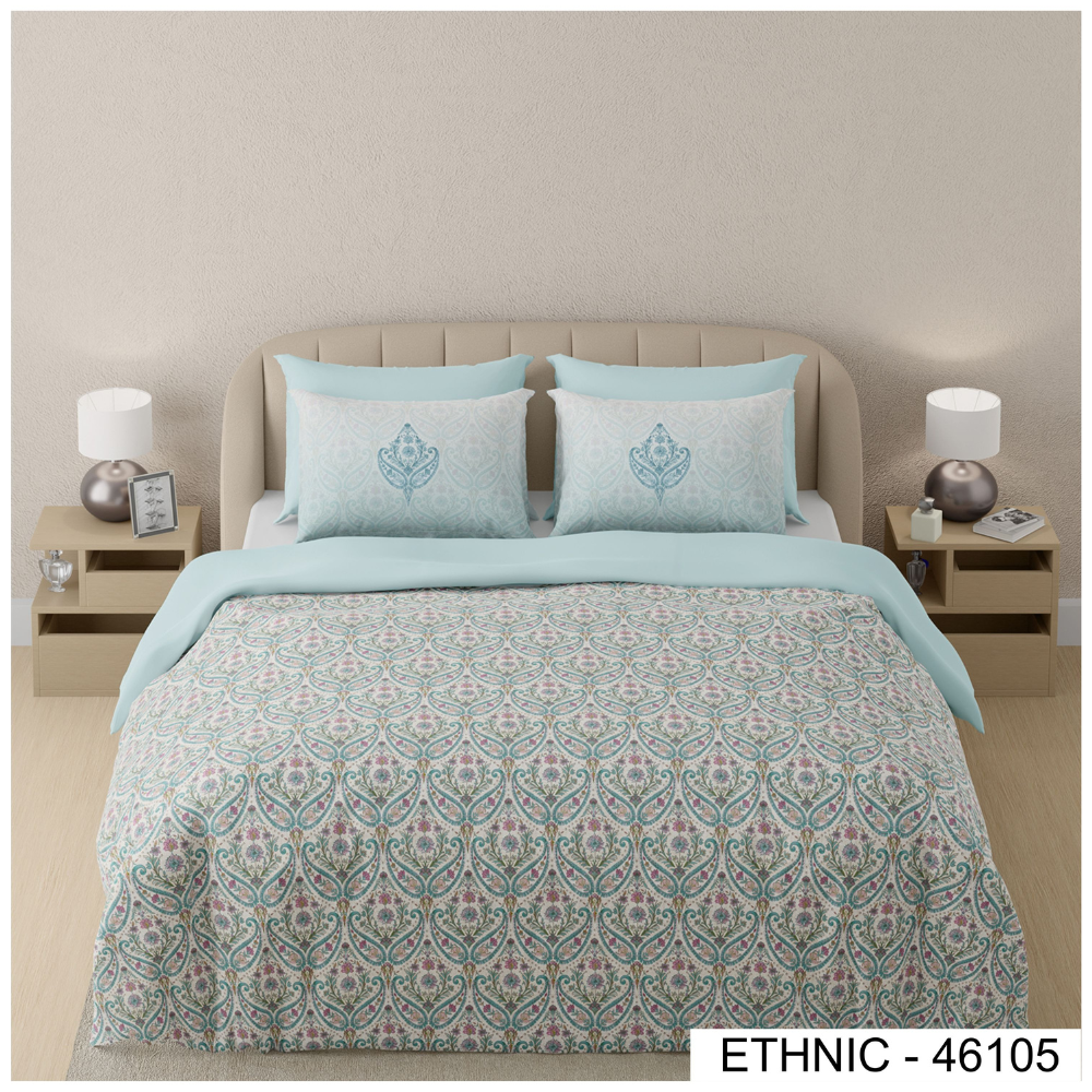 ETHNIC 46105  DIGITAL PRINT COTTON SUPER KING SIZE  BEDSHEET