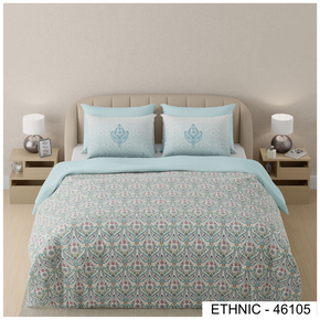 ETHNIC 46105  DIGITAL PRINT COTTON SUPER KING SIZE  BEDSHEET