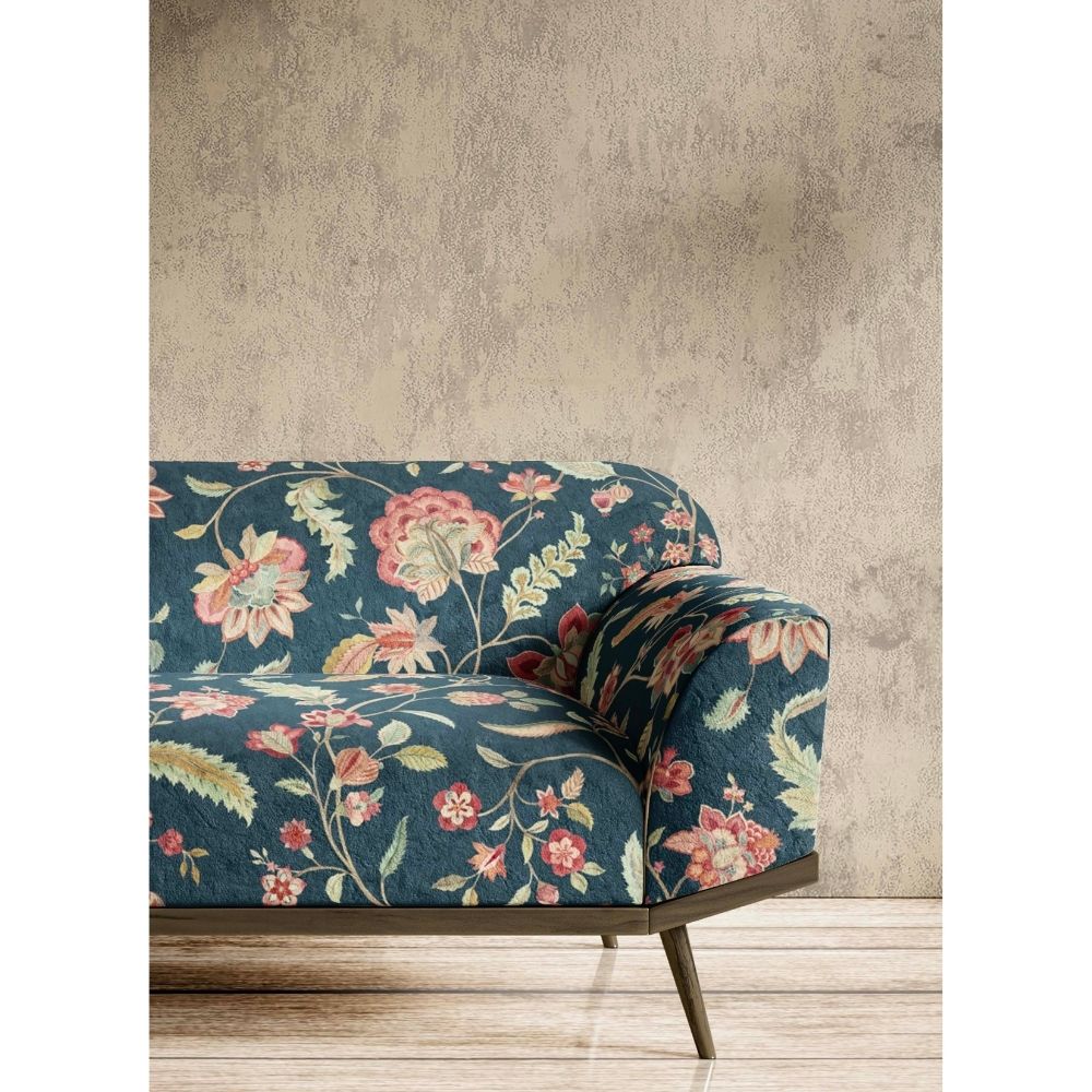 DURBAR VELVETS PRINTED GREEN SOFA FABRICS