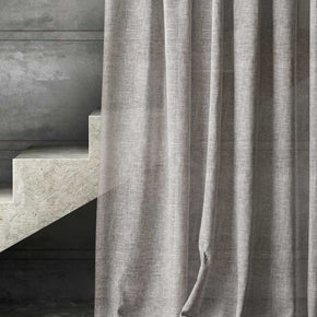 ALMA POLYESTER SHEER CURTAIN FABRICS TEXTURE SILVER