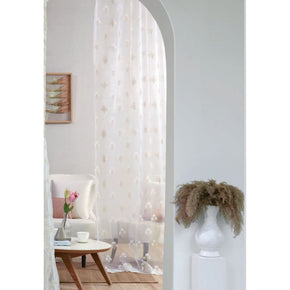 EVA EMBROIDERY WHITE SHEER CURTAIN   FABRICS 1001