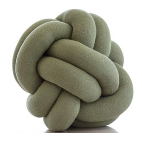 Nodo-Cotton Knitted Shaped Cushion Pistachio Green