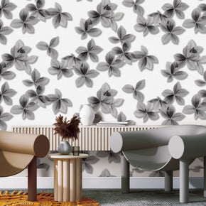 NOBLE BLACK WHITE SMALL FLOWER HOME DECOR WALL COVER WALLPAPER