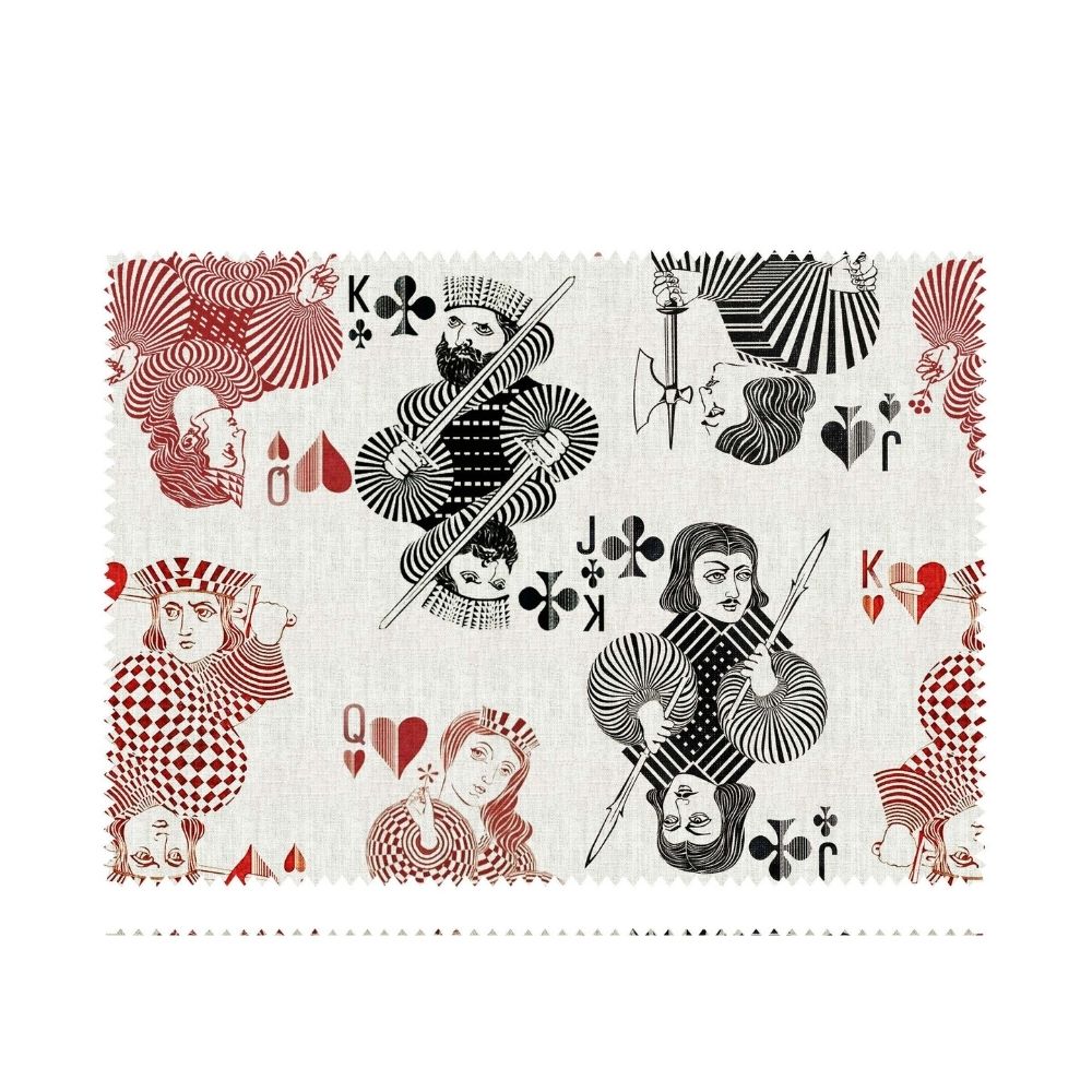 THE BLACK CONCEPT II PRINT RED BLACK  UPHOLSTERY  FABRICS