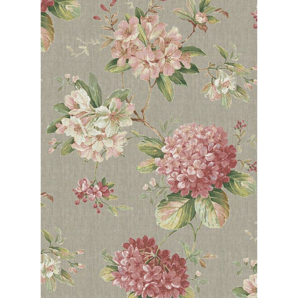 INDIAN  SUMMER CANDY FLOWER BASE GRAY CURTAIN FABRICS 133