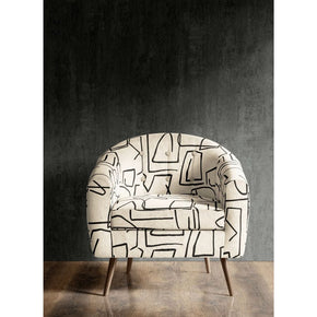 BEYOND BLACK  GEOMETRY POLYESTER UPHOLSTERY FABRIC