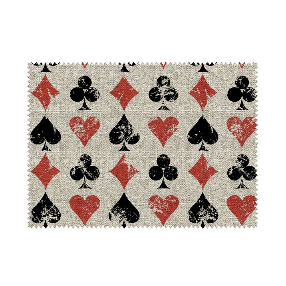 THE BLACK CONCEPT II  PRINT BLACK RED WHITE CHAIR FABRICS