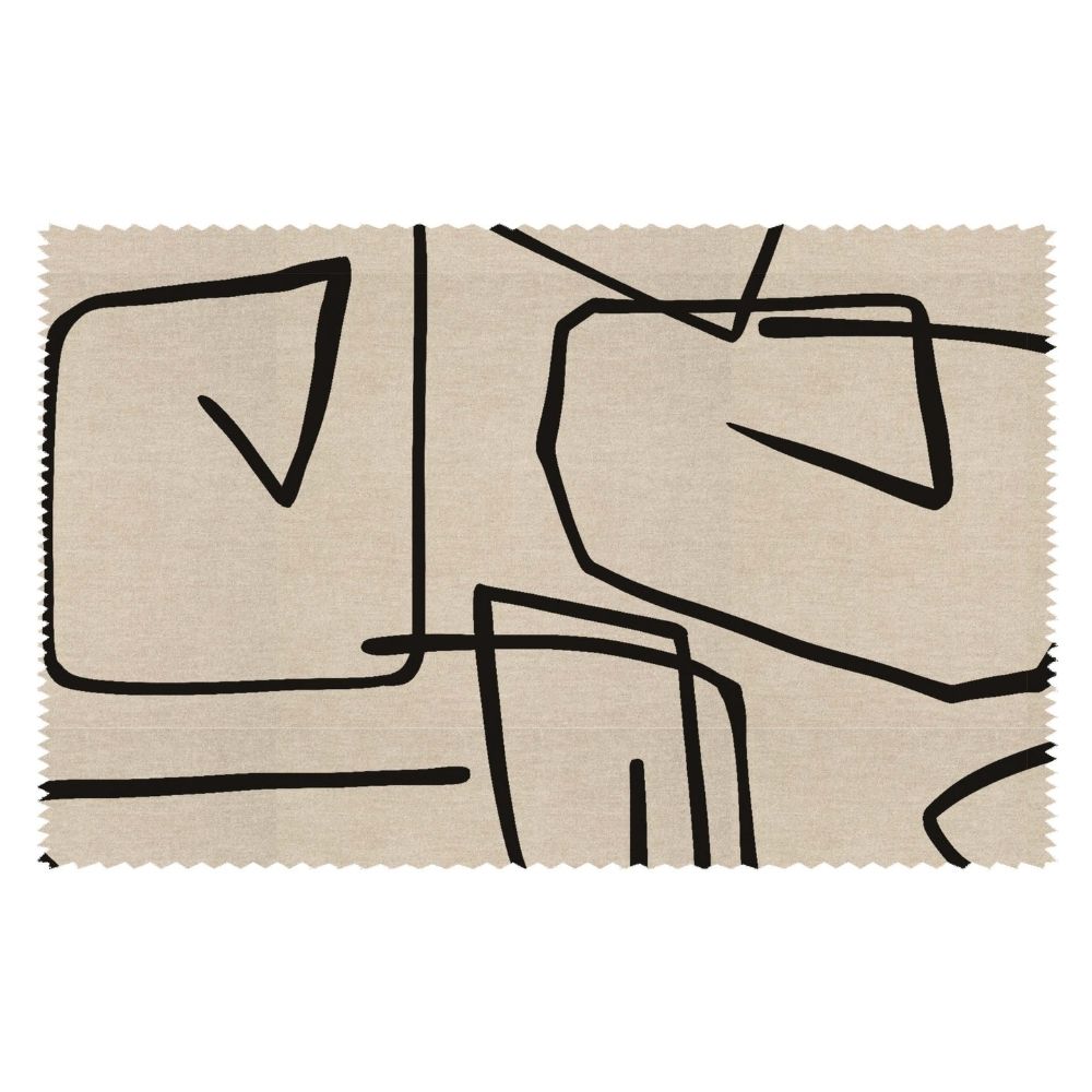 BEYOND BLACK  GEOMETRY POLYESTER UPHOLSTERY FABRIC