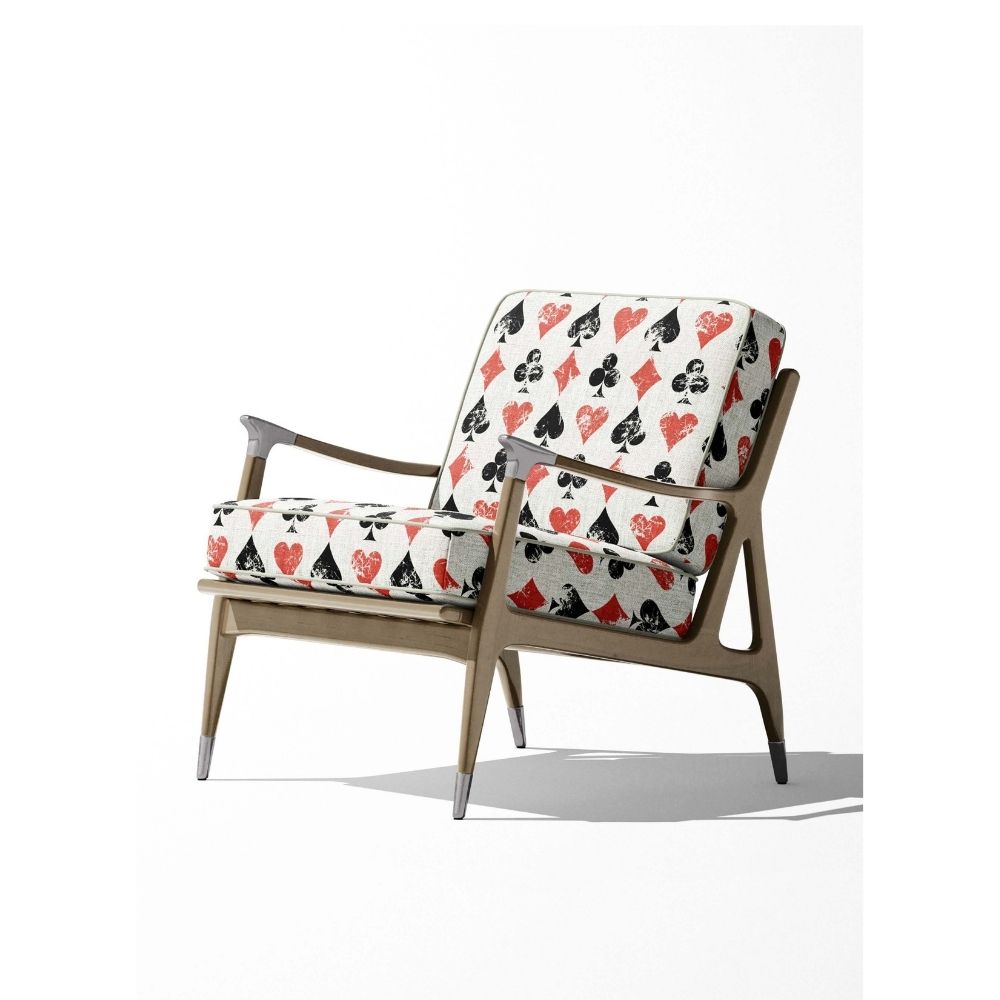 THE BLACK CONCEPT II  PRINT BLACK RED WHITE CHAIR FABRICS