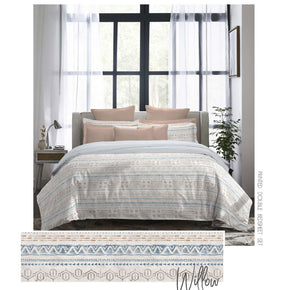 INDULGENCE WILLOW KING SIZE BED SHEET SET