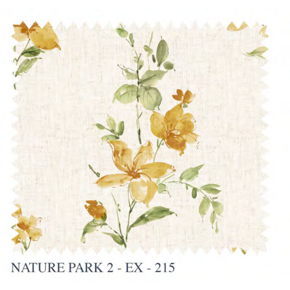 Nature Park-II EX-215 Elegant Drape – Excel Quality Curtain Fabric in Linen
