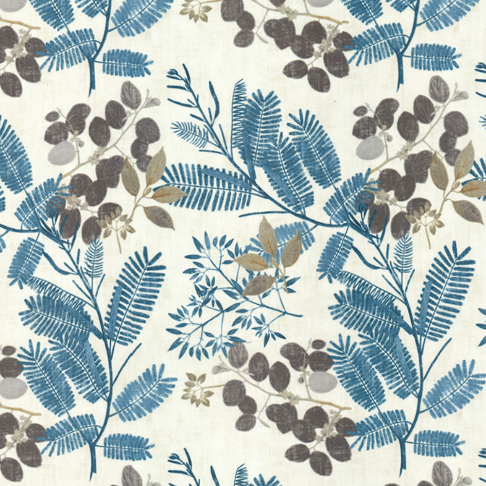 BARCELONA POLYESTER PRINT LEAF MAIN CURTAIN FABRIC