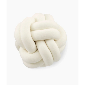 Nodo-Cotton Knitted Shaped Cushion Ivory