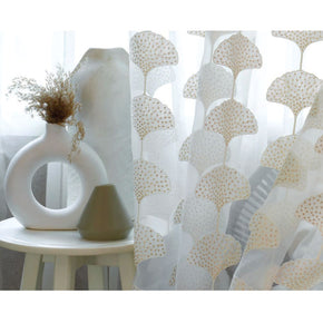 EVA EMBROIDERY WHITE  SHEER CURTAIN FABRICS 901