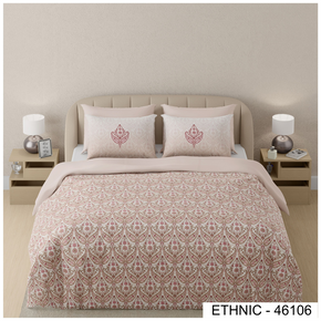ETHNIC 46106  DIGITAL PRINT COTTON SUPER KING SIZE  BEDSHEET